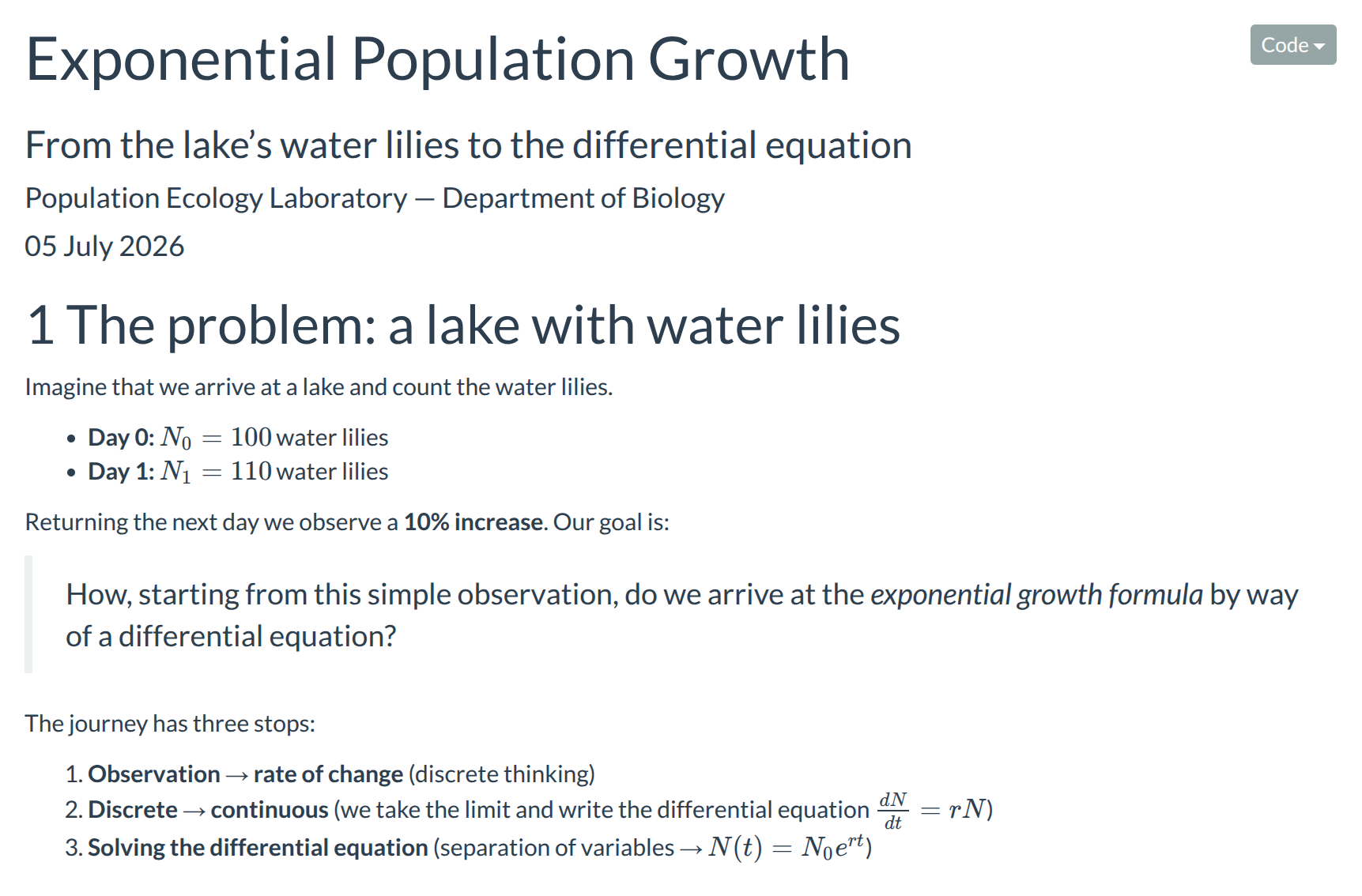 Preview: Exponential Population Growth