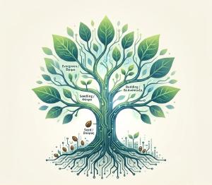 Digital garden tree