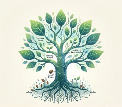 Digital garden tree