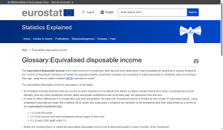 Glossary:Equivalised disposable income