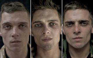 Portraits of Soldiers Before, During, and After War