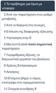 Περιεχόμενα μαθήματος: Εκθετική αύξηση